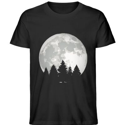 Moon Forest - Maglietta organica premium da uomo - Nera