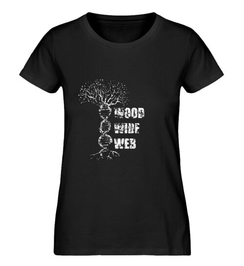 WOOD WIDE WEB  - Damen Premium Organic Shirt - Black