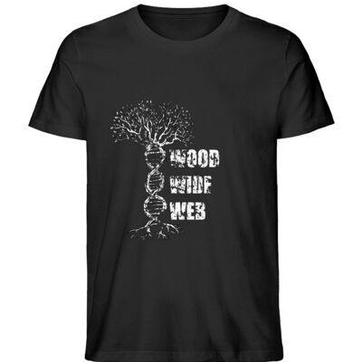 WOOD WIDE WEB - Men's Premium Organic Shirt - Black
