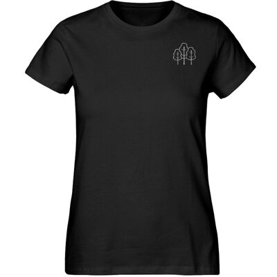 Stickwald - Camiseta orgánica premium mujer con bastón - Negro
