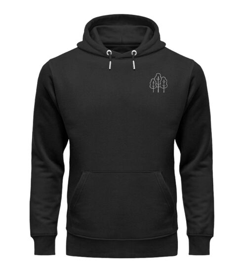 Stickwald  - Unisex Organic Hoodie mit Stick - Black