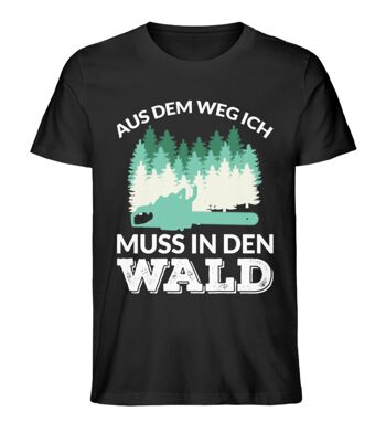 À l'écart je dois aller dans la forêt - T-shirt bio premium homme - Noir 1