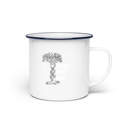 WOOD WIDE WEB  - Emaille Tasse