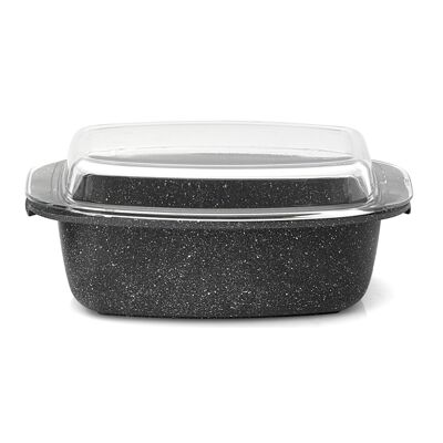 CASSERUOLA RETTANGOLARE CON COPERCHIO COCINA DURA