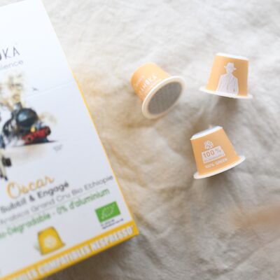 Organic coffee 60 Nespresso compatible zero waste capsules - oscar