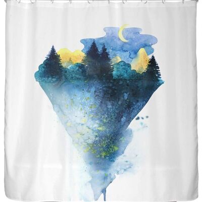 Shower curtain nature at night 180x200