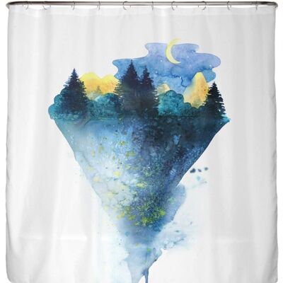 Shower curtain nature at night 180x200