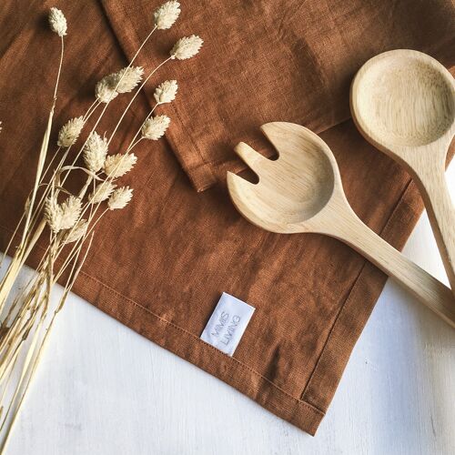 Linen Tea Towel Cinnamon