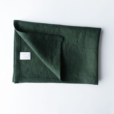 Linen Tea Towel Green
