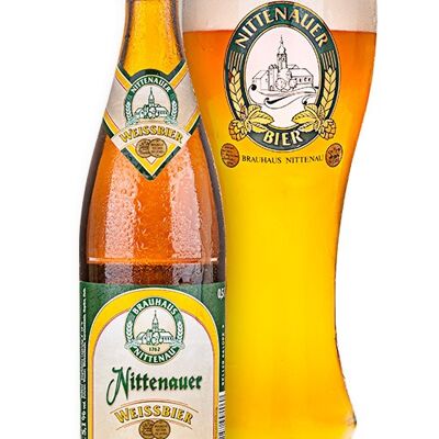 Cerveza de trigo Nittenauer - particularmente suave debido a la alta proporción de trigo