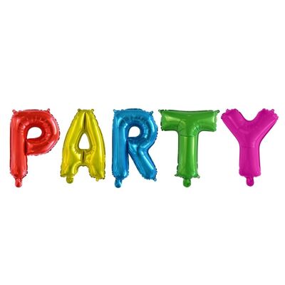 Foilballoon word 16" 'PARTY' culo. Colori