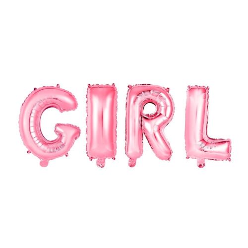 Foilballoon word 16" 'GIRL' pink