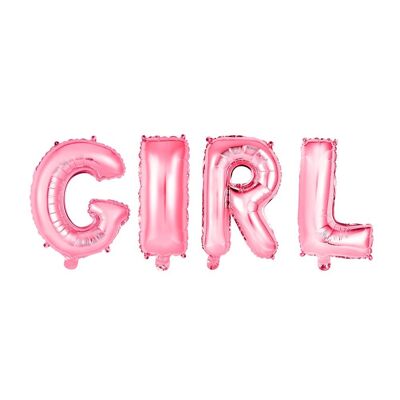 Foilballoon palabra 16" 'GIRL' rosa
