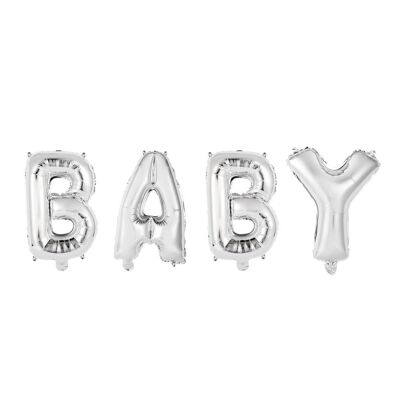 Folienballon Wort 16" 'BABY' Silber