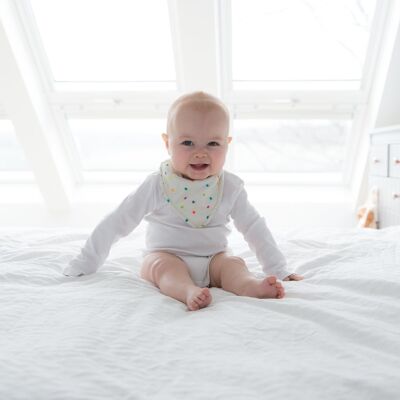 Star Organic-Cotton Muslin Dribble Bib