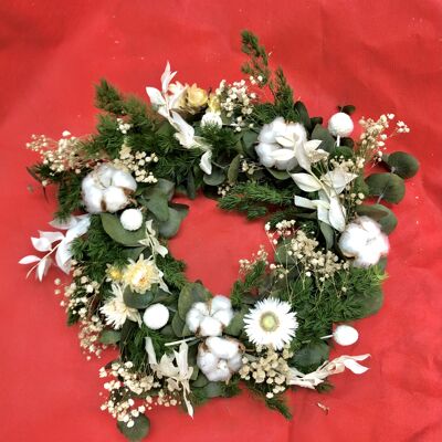 COURONNE TONS BLANCS 30 CM