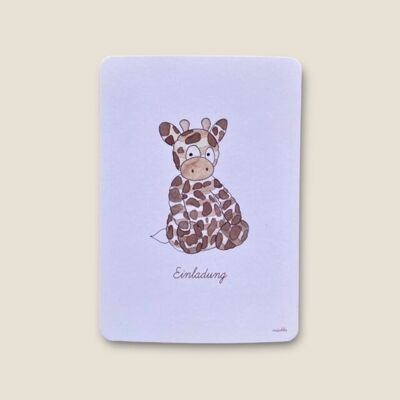 Postcard Giraffe "Invitation"