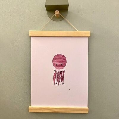 Poster jellyfish with frame