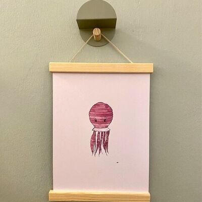 Poster jellyfish with frame