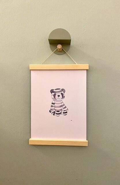 Kinderposter Panda mit Rahmen