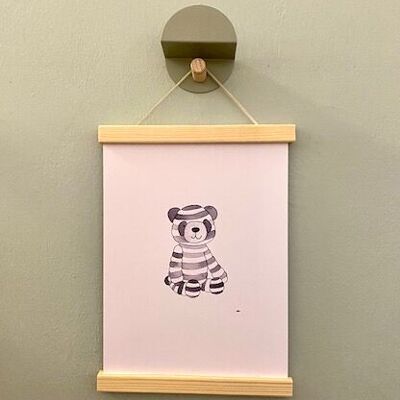 Poster per bambini Panda con cornice