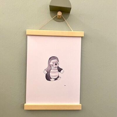 Children's poster mole with frame