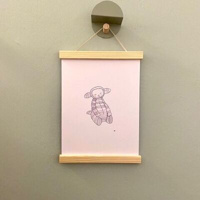 Children's poster sheep with frame