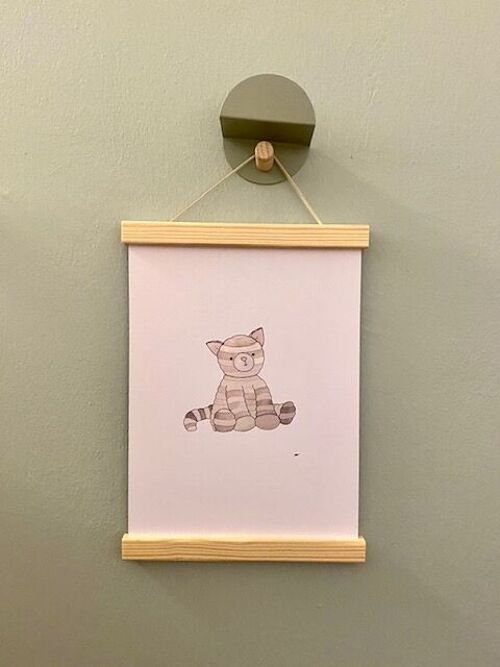 Kinderposter Katze mit Rahmen