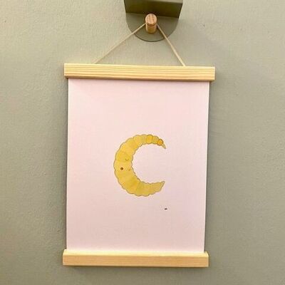 Children's poster half moon with frame