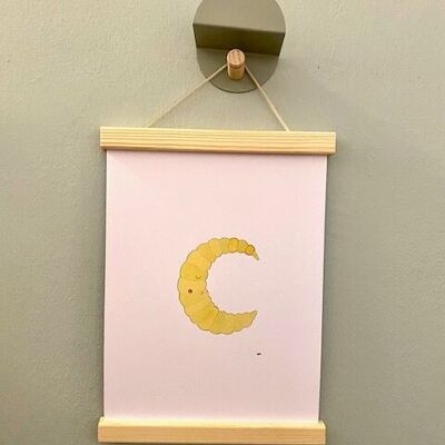 Children's poster half moon with frame