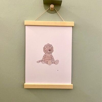 Poster per bambini leone con cornice