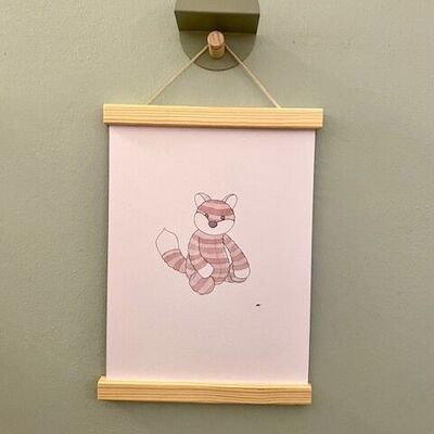 Children's poster fox with frame