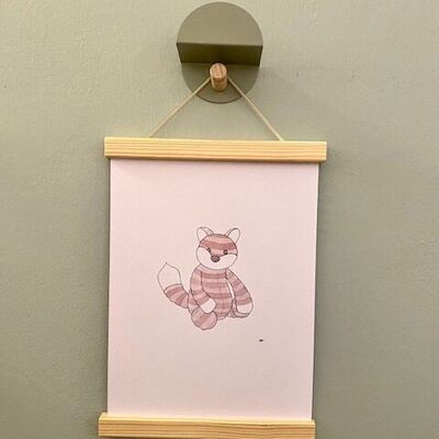 Children's poster fox with frame
