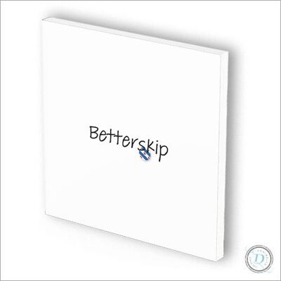 Friese kaart | kaart & tegeltje ineen | 3 mm dik | forex |"Betterskip" (beterschap)