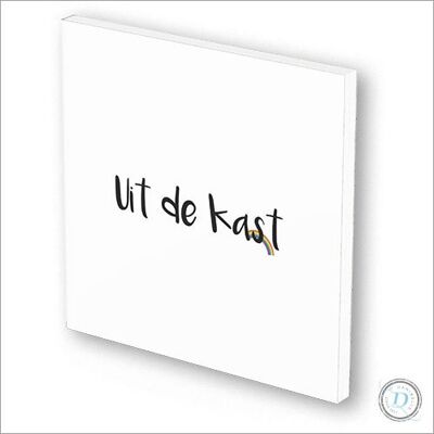 Kaart & tegeltje ineen | 3 mm dik | forex | "Uit de kast"