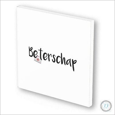 Kaart & tegeltje ineen | 3 mm dik | forex | "Beterschap"