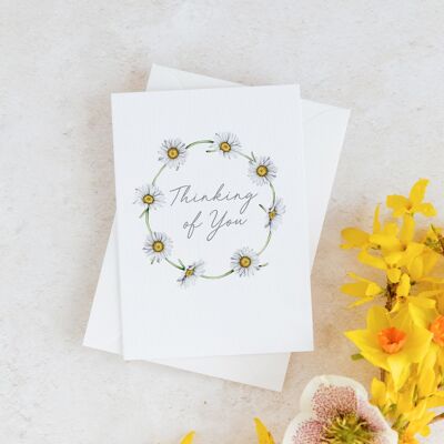 Thinking of You Daisy Chain Greetings Card
