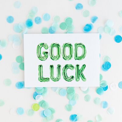 Good Luck Balloon Greetings Card