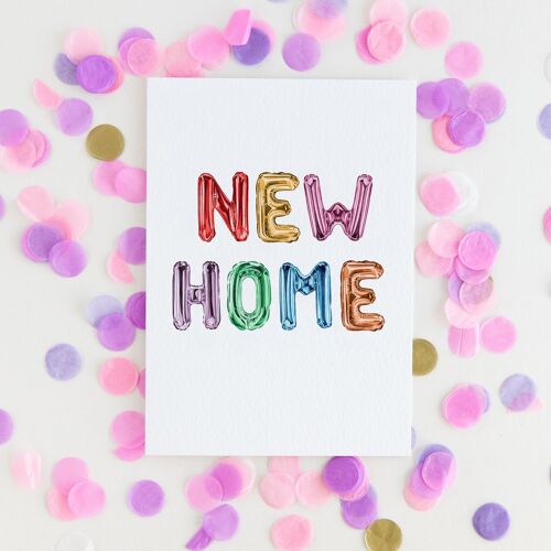 New Home Balloon Greetings Card