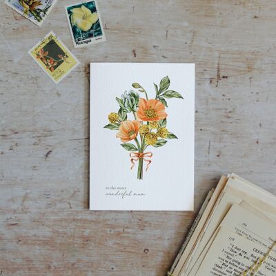 Wunderbare Mama-Blumenstrauß-Gruß-Karte