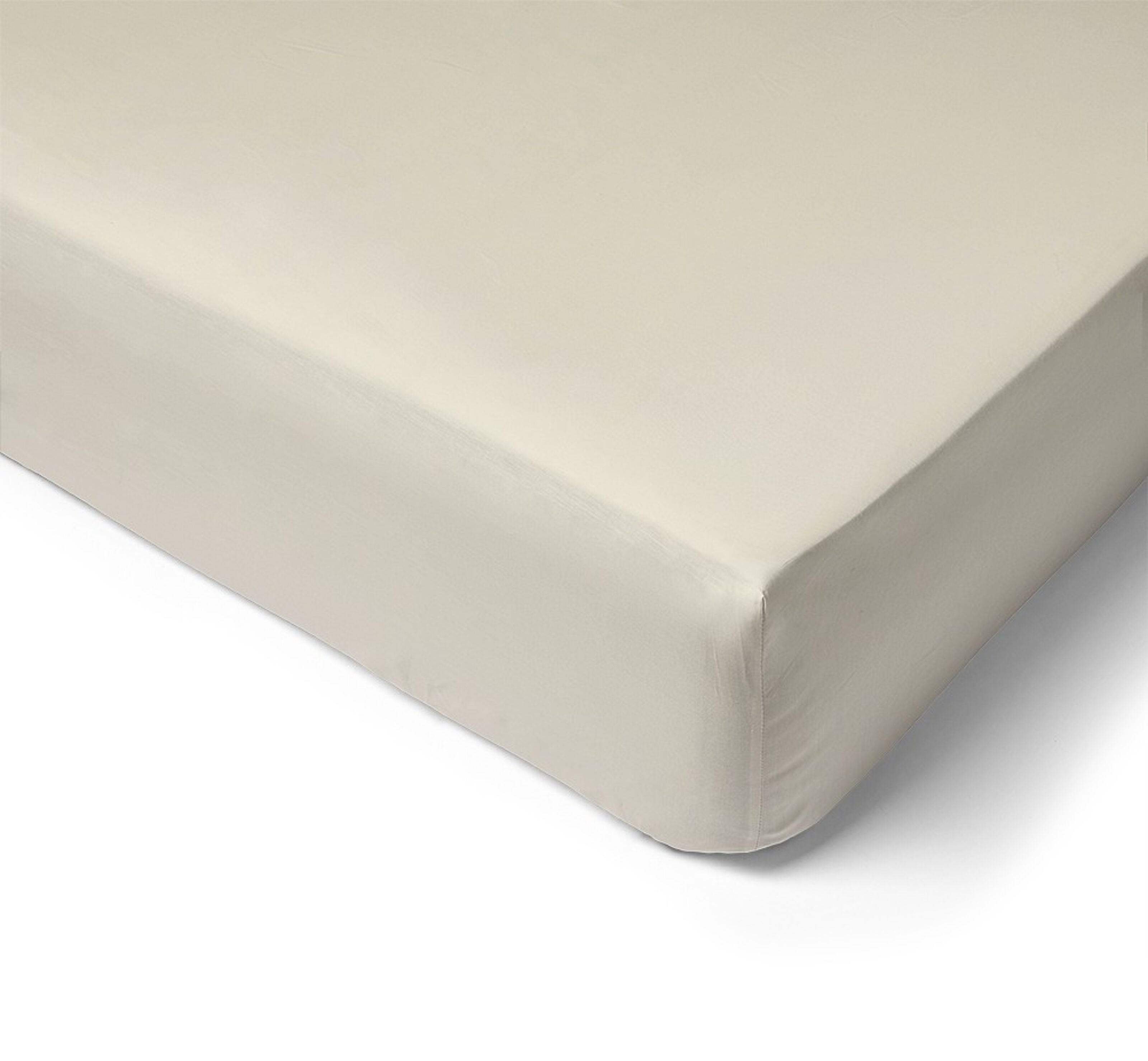 Buy wholesale 80 Thread Count Cotton Percale Fitted Sheet - 140x200 - 30cm  Cap - ecru