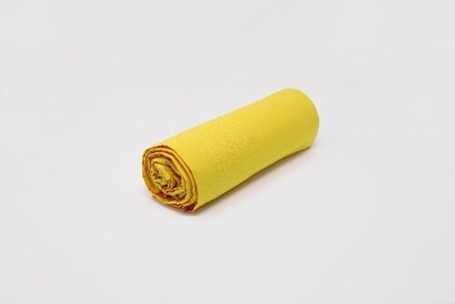 Housse de couette unie 50% percale de coton 50% polyester - 80 fils - 220x240 - jaune