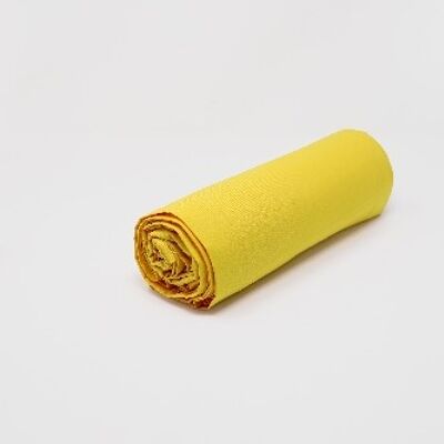 Housse de couette unie 50% percale de coton 50% polyester - 80 fils - 220x240 - jaune