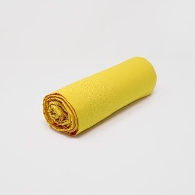 Housse de couette unie 50% percale de coton 50% polyester - 80 fils - 200x200 - jaune