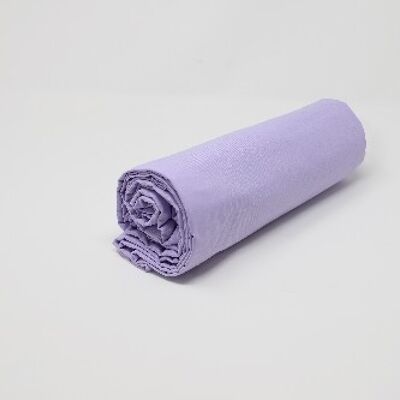Housse de couette unie 50% percale de coton 50% polyester - 80 fils - 200x200 - lavande