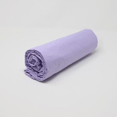 Fitted sheet 50% cotton percale 50% polyester - 80 thread count - cap 28cm - 120x190 - lavender