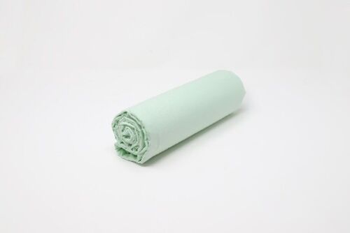 Drap housse 50% percale de coton 50% polyester - 80 fils - bonnet 28cm - 160x200 - vert eau