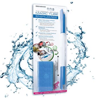 Benzing Water Technology Porte-torchon pour chaque évier Kit économique Magic Tube avec chiffon en microfibre, plastique, bleu 1