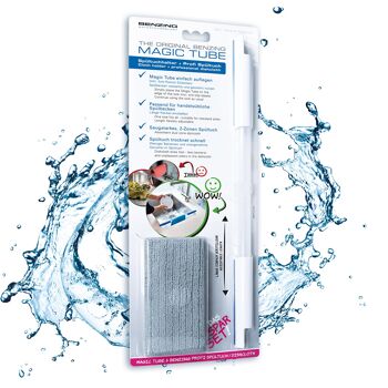 Benzing Water Technology Porte-torchon pour chaque évier Kit économique Magic Tube avec chiffon en microfibre, plastique, blanc 1