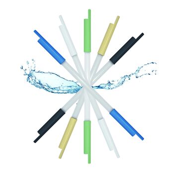 Benzing Water Technology Porte-torchon pour chaque évier Kit économique Magic Tube avec chiffon en microfibre, plastique, blanc 4